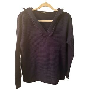 Navy V-Neck Sweater